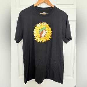 Adult large black Bucees short sleeve Tshirt with sunflower-you are my sunshine